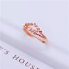 Rose Gold Plated Fashion Personality Letter Ring Opening Design Purple Gold Ring