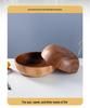 Acacia Wood Salad and Rice Bowl - Large Round Wooden Basin Tableware