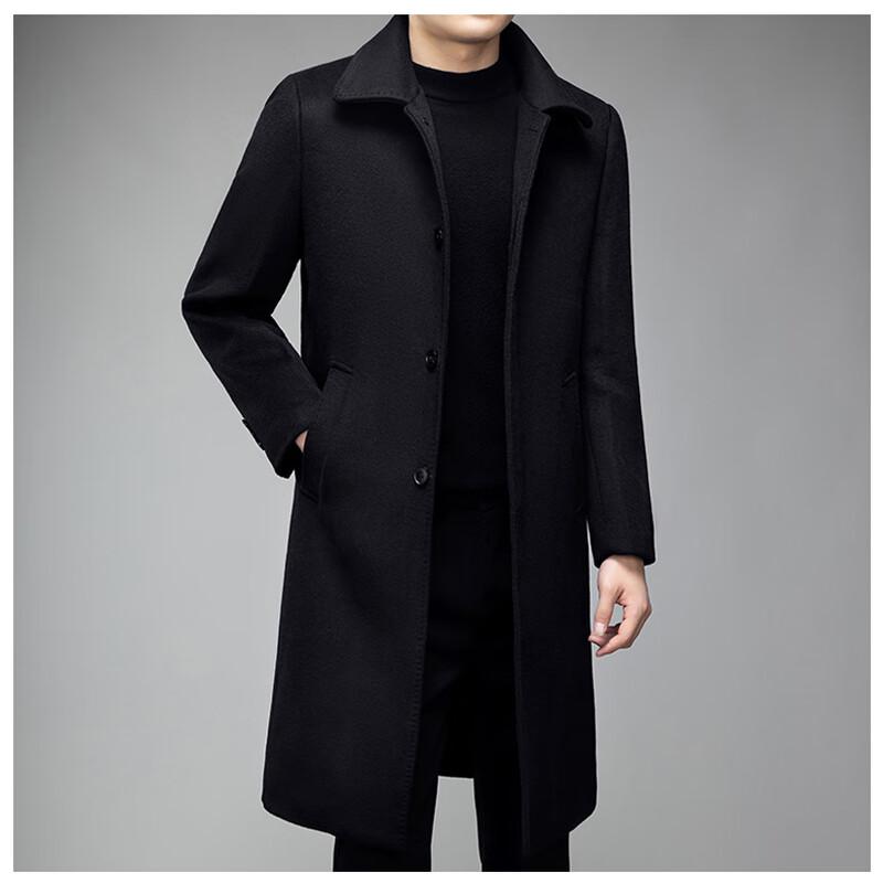 Firstview Men's Urban Casual Long Wool Blend Overcoat FV24D1115