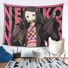 Nezuko Kimono Demon Slayer Kimetsu No Yaiba Anime Tapestry Wall Hanging Aesthetic Home Decoration Tapestries for Dorm Room