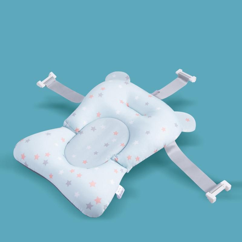 Baby Shower Bath Tub Pad Non-Slip Newborn Bathtub Mat Safety Nursing Foldable Support Comfort Body Cushion Mat Pillow