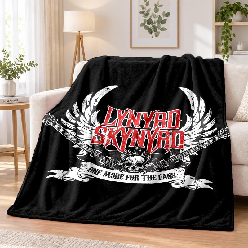Lynyrd Skynyrd Flannel Throw Blanket Soft Warm Cozy For Sofa Bed Indoor Home Bedroom Use