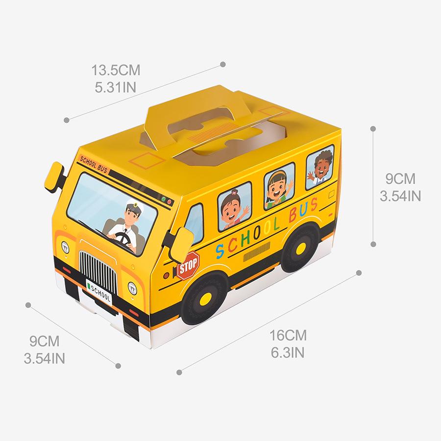 

European Style School Bus Candy Box: Creative Cartoon Car Design for Back-to-School Celebrations