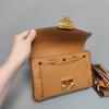 [Pre-Owned] Millie Visetos Metallic Hardware Laurel Leaf Lock Monogram Smooth Envelope Crossbody Bag Coated Canvas Napa Leather S - Very Good #1R6SC5S
