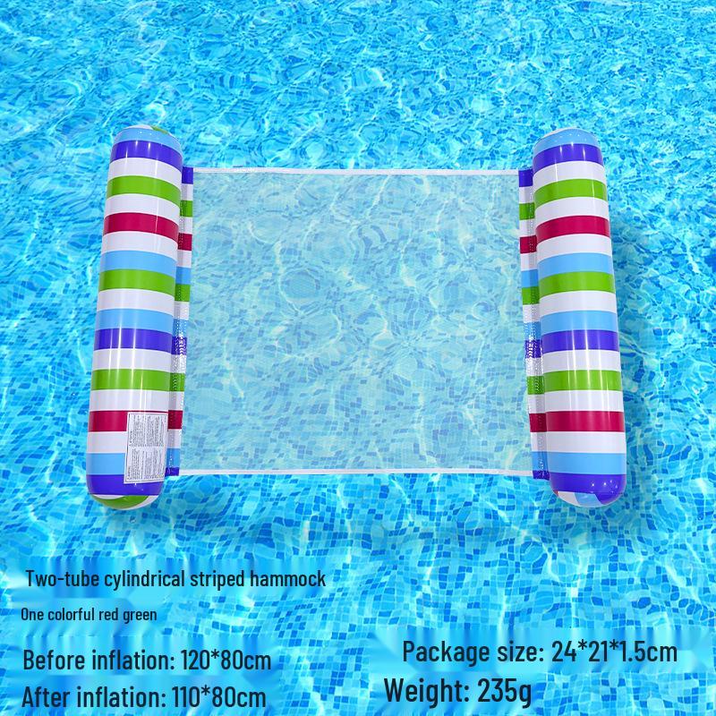 Tumbona Flotante Inflable Plegable Transfronteriza con Respaldo y Malla
