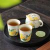 Ru Kiln Silver Shadow Jade Rabbit Instant Cup Ceramic Tea Cup Home Office Tea Cup Kung Fu Tea Set With Gift Box