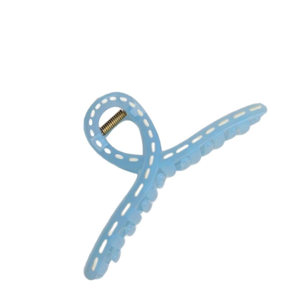 2025 Summer Hand-Painted 13cm Large Shark Hair Clip for Elegant Updos