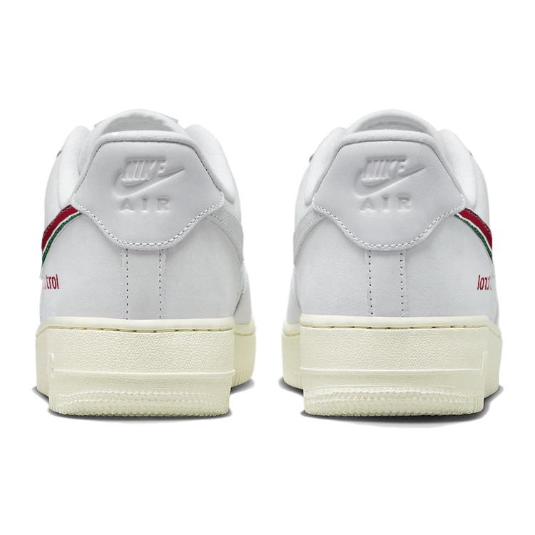 Nike Air Force 1 Skateboard Shoes Women's Low top White/Red/Green DR9503-100(Team366-)