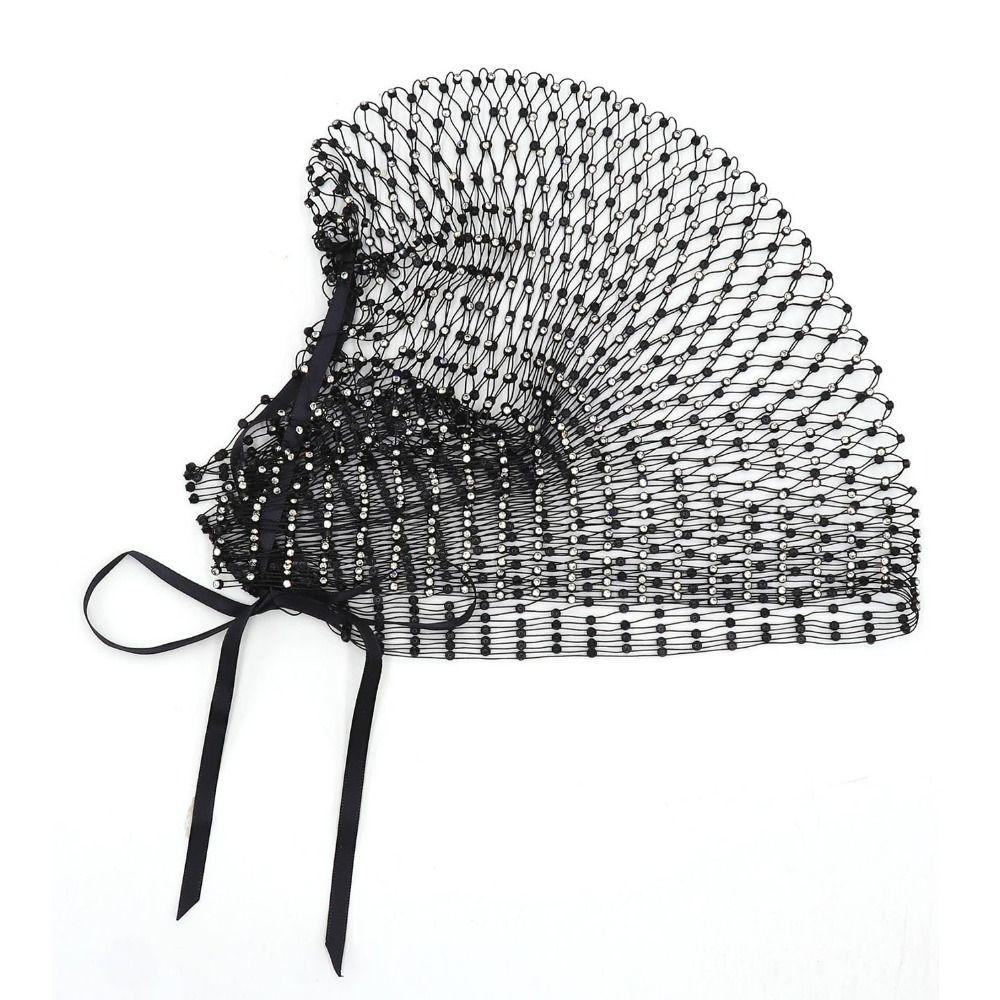 European American Style Fishing Net Headcover Hollow Out Bridal Headwear Beanies  Nightclub