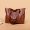Women's Large Capacity Convertible Shoulder Bag and Handbag, Synthetic Leather with Zipper, Suitable for Daily Commuting, Shoppi