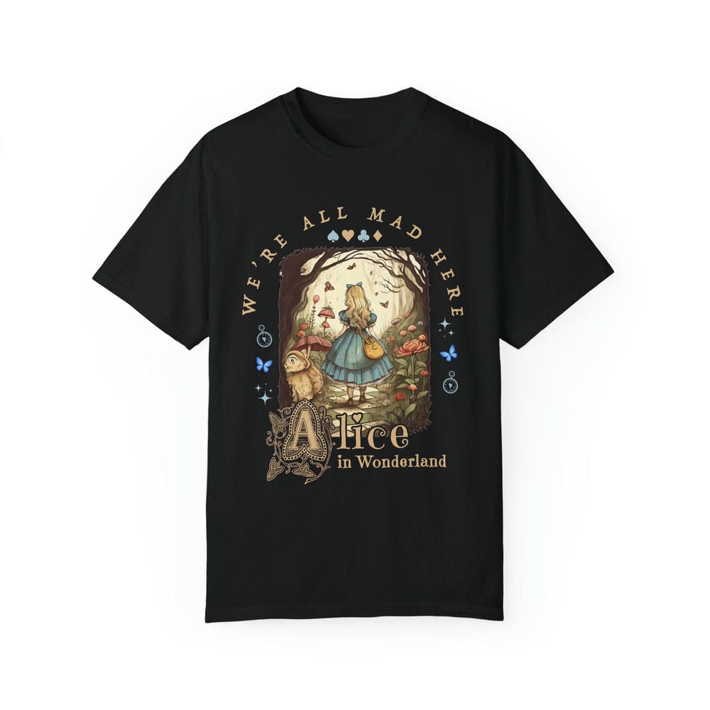 Unisex Top Vintage Alice Alice In Wonderland Shirt Dark Academia Bookish Things Alice In Wonderland Literary Shirt Streetwear
