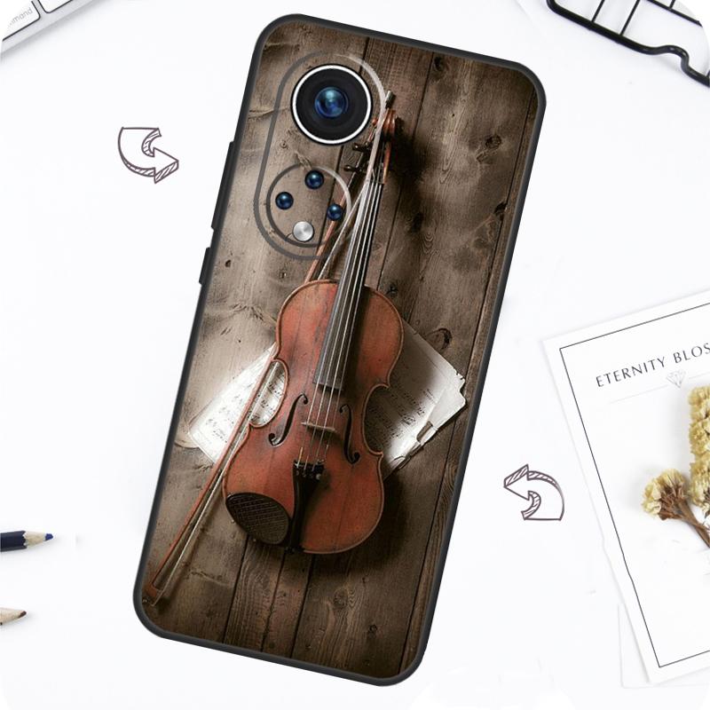 Cool Music Violin Case For Honor Magic 5 6 7 Lite Honor 200 Pro X8b X9a X8a X8 X9 X9c X9b 50 70 90 Lite Cover