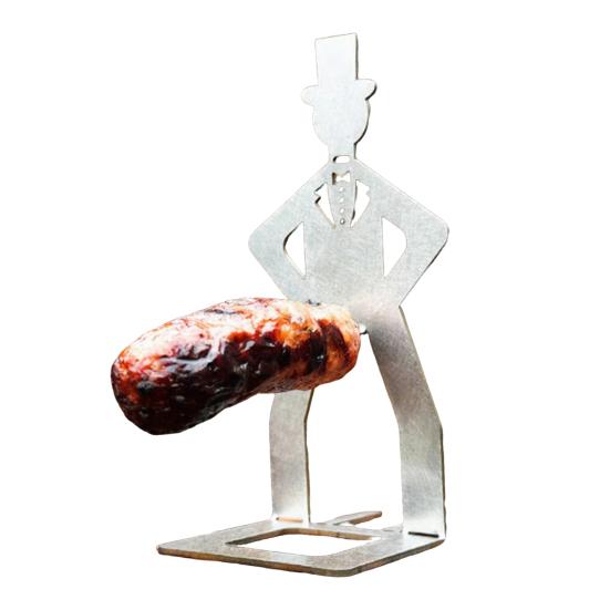 

1/4 шт. Подставка для сосисок из нержавеющей стали Портативная Многоразовая Стоящая Держатель для хот-догов Аксессуары для кемпинга на открытом воздухе Барбекю C