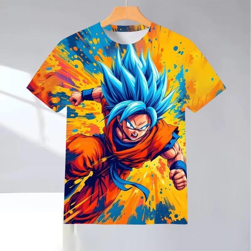 2026 Summer Dragon Ball T Shirt Kids Tops Tee Anime Figures Son Goku