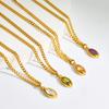 Light Luxury Fashion Zircon Necklace Personalized Design Titanium Steel Necklace Women Do Not Fade Versatile