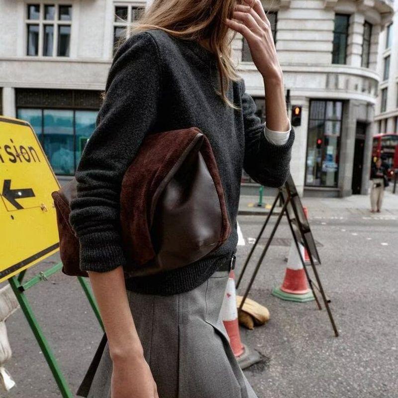 Autumn New Western Style Za Foreign Trade Women Clothes Fashion Simple Check Skirt Belt Belt 3046047 802
