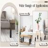 4 Pcs Modern Black Furniture Leg Protector Rubber Reusable Bed Frame Leg Cover 15.2*4.1cm Bed Frame Feet Protector Office