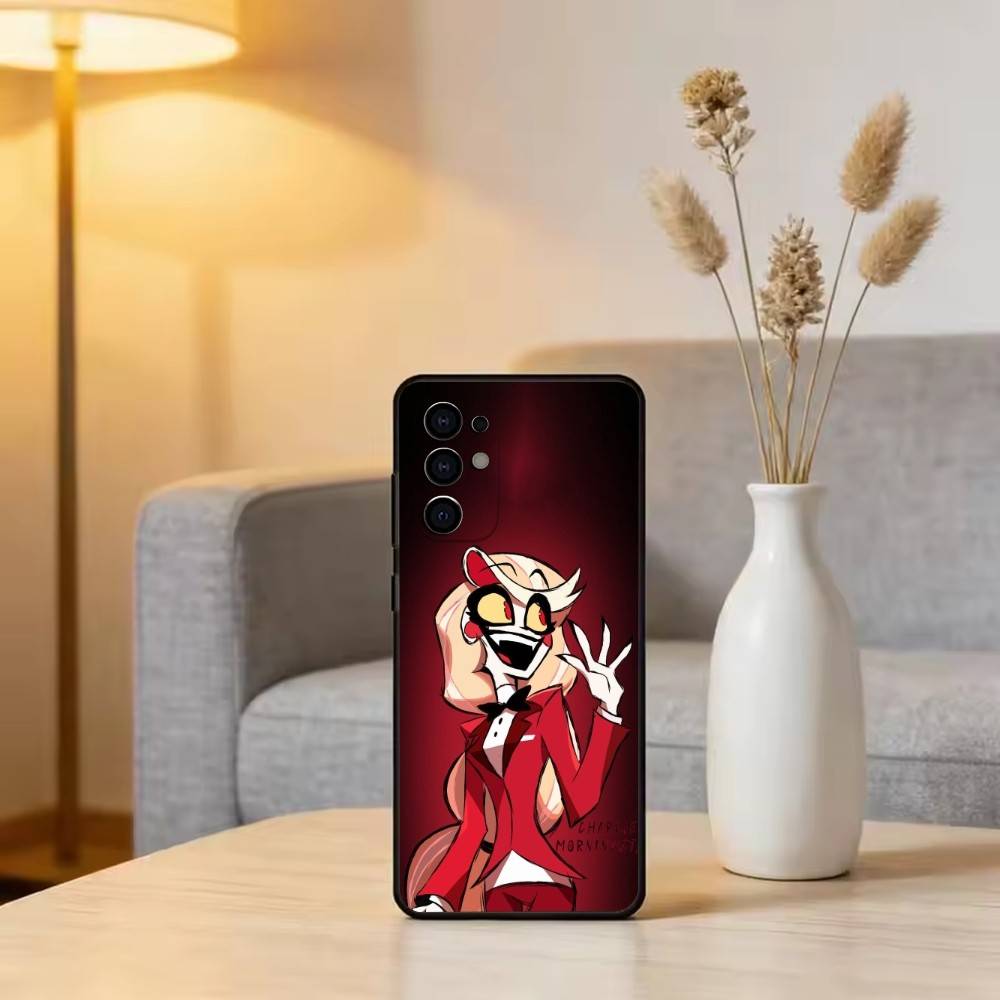 H-Hazbin C-Charlie Phone Case Black Silicone Soft For Samsung S25,S24,S21,S22,S23,S30,Ultra,S20,Plus,Fe,Lite