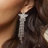 Zirconia Five-Pointed Star Tassel Stud Earrings - Elegant Korean Light Luxury Jewelry