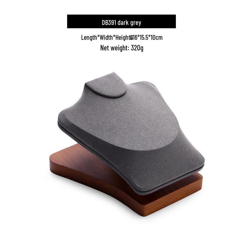 

Подставка-манекен для демонстрации ювелирных изделий и ожерелий из массива дерева - Держатель для шеи для витрины магазина