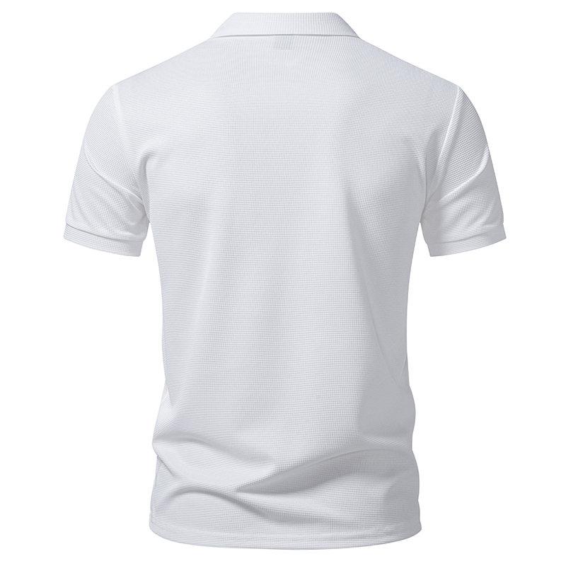 New Men's  Short Sleeve Polo Shirt Color Block Streetwear Lapel Tshirts for Men Summer Jogging Sport Tops Loose Basic Splice Top