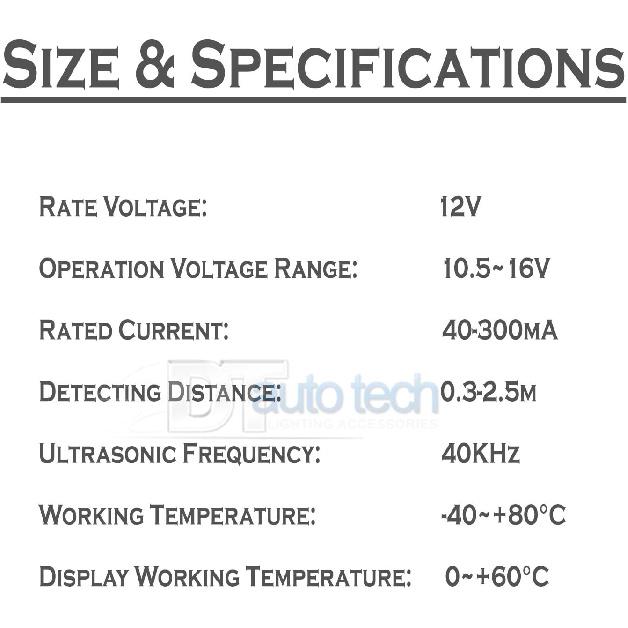 4 Parking Car Parking Sensor Kit LED Display View Reverse Backup Radar System Backup Sensor Reversing Sensors Universal Auto Radar Detector Sensors