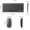 2.4G Wireless Keyboard Mouse Set 2 Modes Bluetooth 5.0 Keyboard Mouse Combo Ultra-thin Bluetooth Keyboard PC Accessories