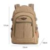 Waist Support Extra Durable 50L Canvas Backpack Men's Large-Capacity Outdoor Backpack Durable Travel Pack