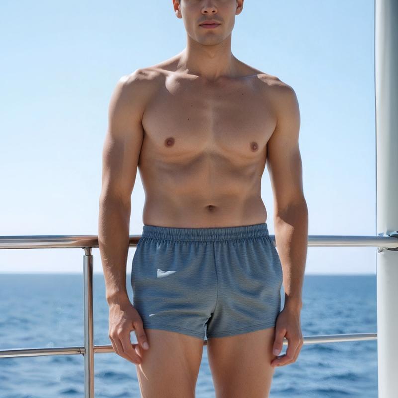 Pánské Pánské Šortky Prodyšné Saténové Luxusní Kalhotky Chladivé Ledové Hedvábí Boxerky Pohodlné Bezešvé Vysoce Elastické Jednobarevné 1 ks