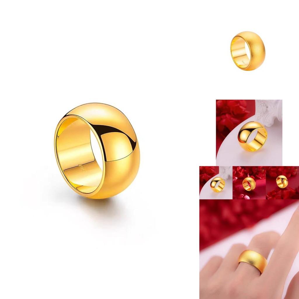 Trendy Gold-plated Copper Couple Ring With Smooth And Flawless Finish Perfect For Gift Giving And Celebrating Love