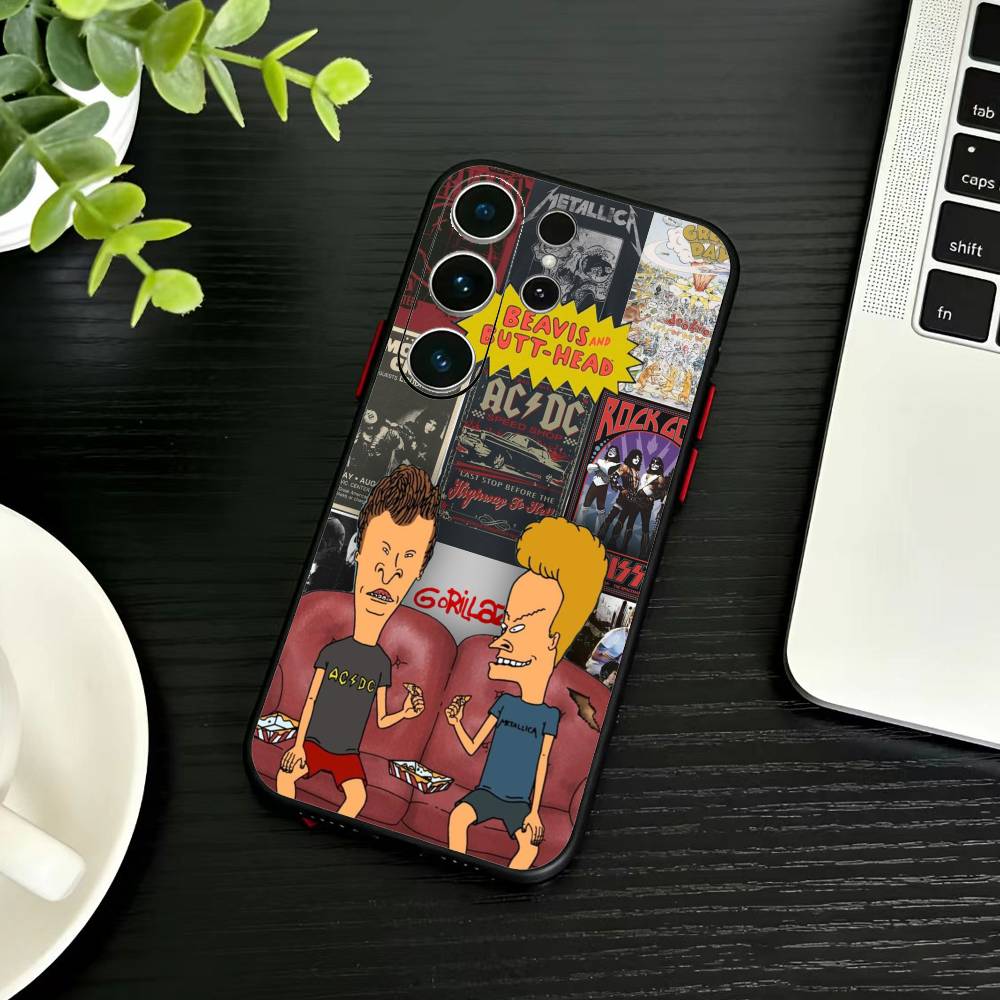 Cartoon B-Beavis And Butt-Head Phone Case For Samsung S26,S25,S24,S23,S22,S21,S20,Plus,Fe,Lite,Others Black Cover
