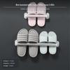 Bathroom Slipper Rack, Wall Mounted NoDrill Aluminum Shoe Holder, Storage Shelf, Water Draining