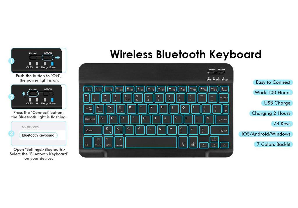 Samsung Tablet A9 Plus 11 Protective Leather Keyboard Case with Backlit Bluetooth and Pen Slot A11+