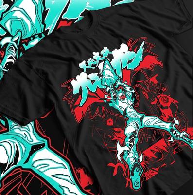 Women's Plus Size Cotton T-shirt Summer Casual Graphic Tee Short Sleeve Super Gurren Lagann T-shirt, Kamina Anime Tengen Toppa Girl Anime Gift T-Shir
