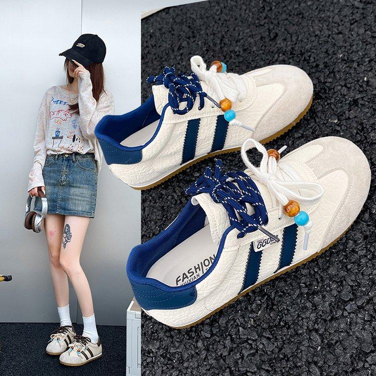Popular German Training Shoes Women Look Thin 2025 New Summer and Autumn Versatile Breathable Lightweight Soft Sole Casual Forrest Gump White Shoes