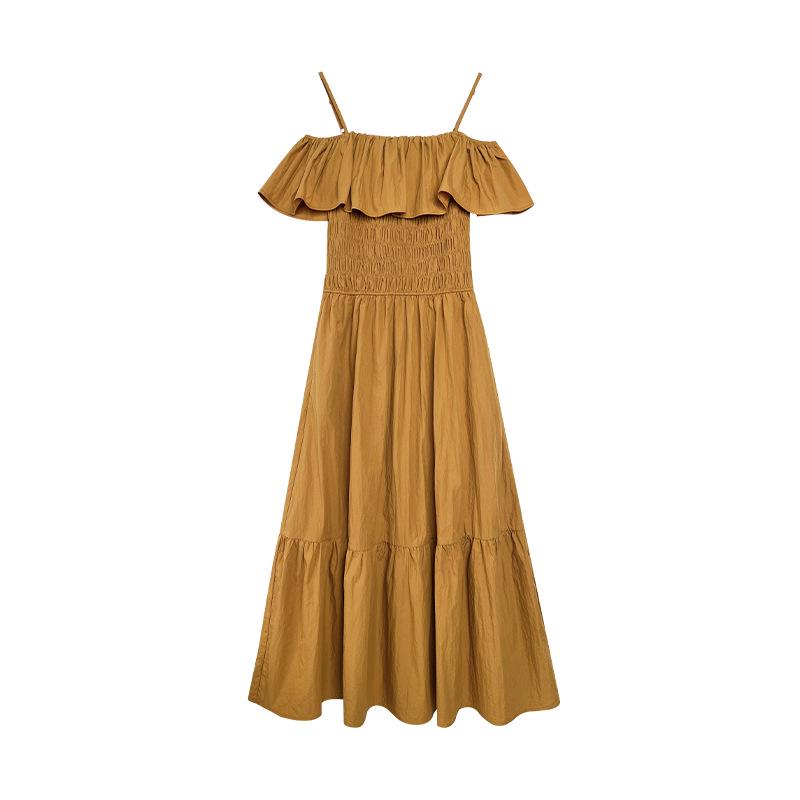 2024 Summer French-Inspired Ruffled Sling Dress S1136: Elegant Beauty