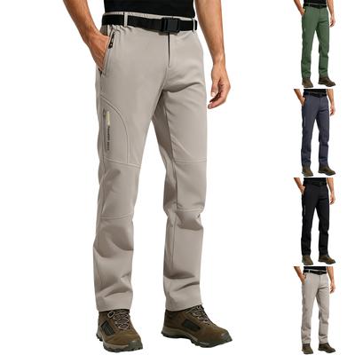 Herren Outdoor Wander-Winddichte Atmungsaktive Schnelltrocknende Softshell-Hose mit Verstellbarem Gürtel für Trekking, Camping und Klettern