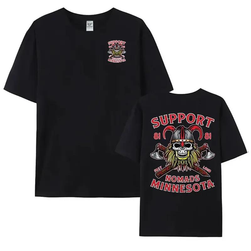 Hells Angels World T-Shirt Men Fashion Support 81 Printing Tshirt Oversized Short Sleeve Men Graphic Hell's Angels Cotton Tees