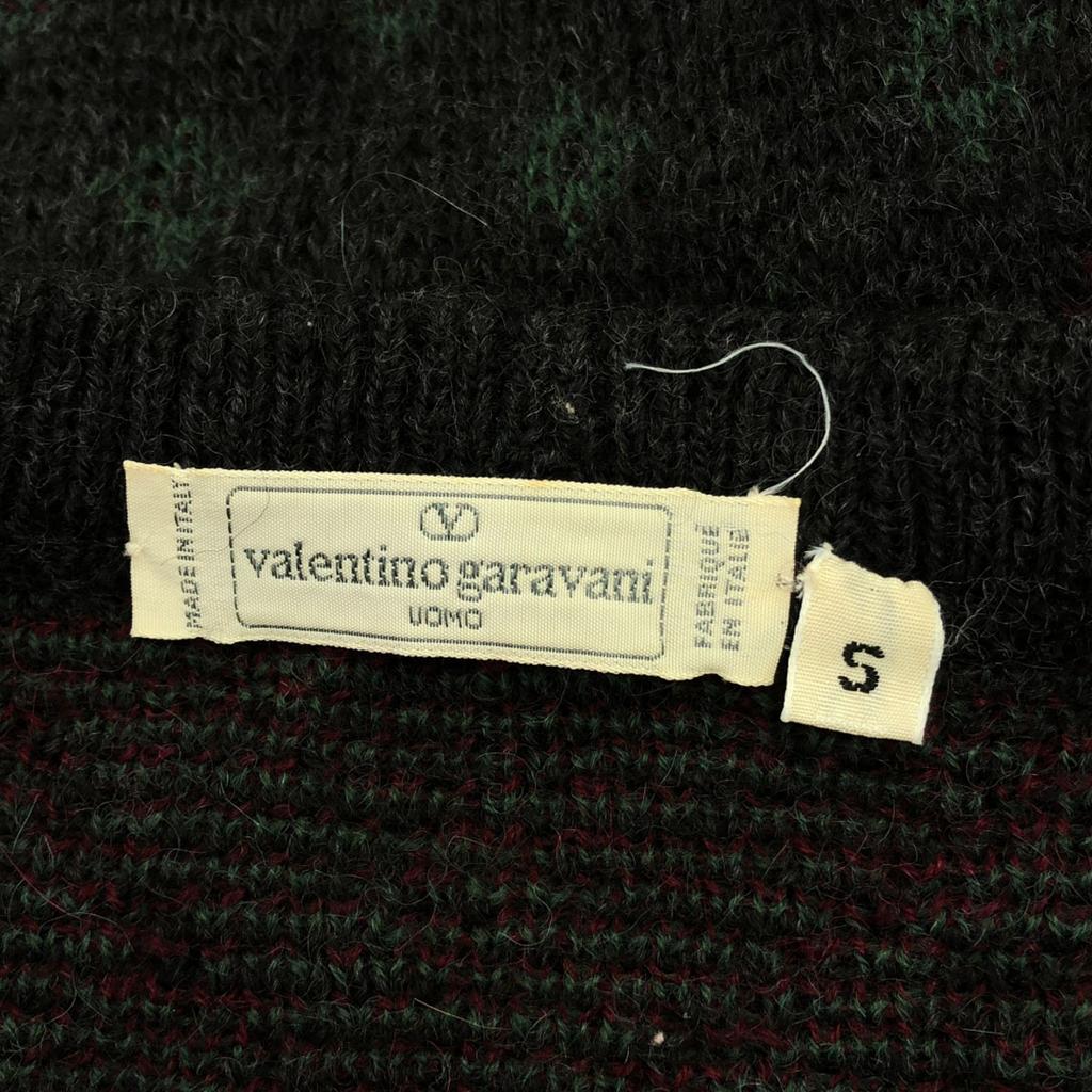 Valentino Garavani 90s Made In Italy Old Overall Handle Long Sleeve Crew Neck Knit Men's Used