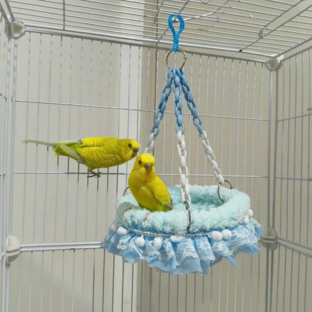 Thickened Parrot Nest Swing Warm Cozy Parrot Nest House Candy Color Breathable Bird Hanging Hammock Breeding Season