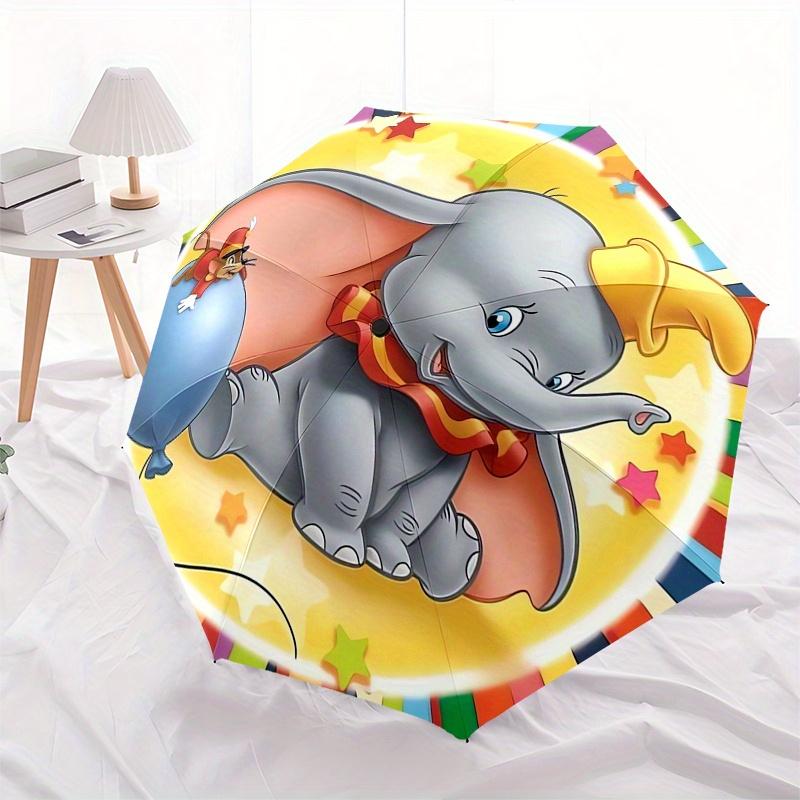 

Dumbo,Elephant,Circus Fashion Umbrella, Automatic Opening and Closing Cartoon Design, Iron Ribs and Handle, 8 Ribs, Suitable for All Occasio