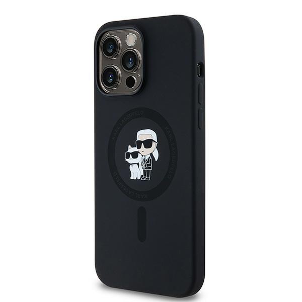 Karl Lagerfeld Klhmp14Xscmkcrhk Iphone 14 Pro Max 6.7 Czarny/Black Hardcase Silicone Karl & Choupette Magsafe