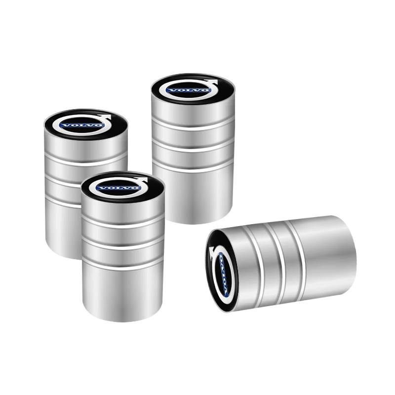 4Pcs Aluminum Alloy Car Wheel Tire Valve Caps Stem Cover For Volvo Rdesign XC60 XC90 XC40 V50 V60 V40 EX30 S60 C30 V70 S90 AWD