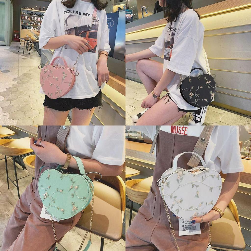 Heartshaped Pu Shoulder Bag With Zipper Closure For Daily Casual Wear