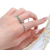 Emerald Cut Full Diamond Row Ring Bright Ring Emerald Ring