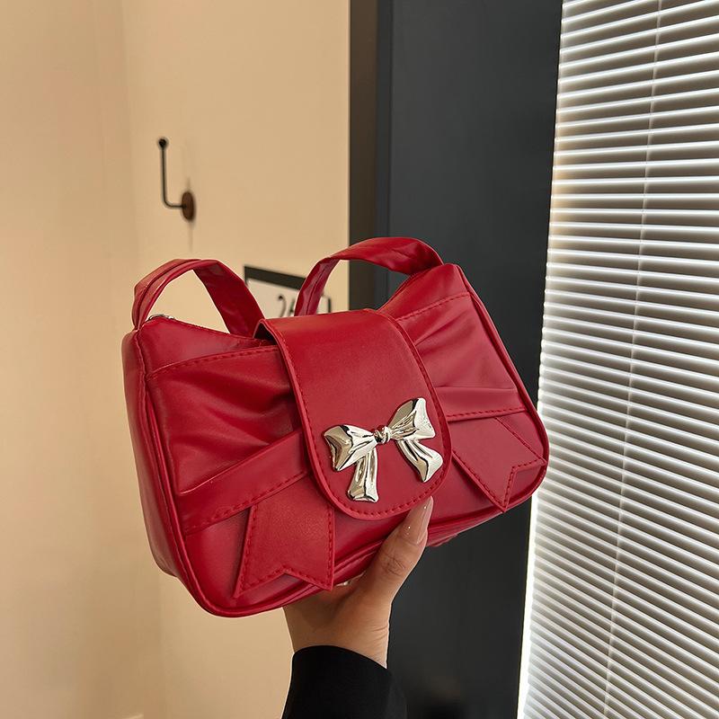 Ins French Niche Texture Bag Women's 2025 Summer New Bow Underarm Bag Foreign and Beautiful Shoulder Bag