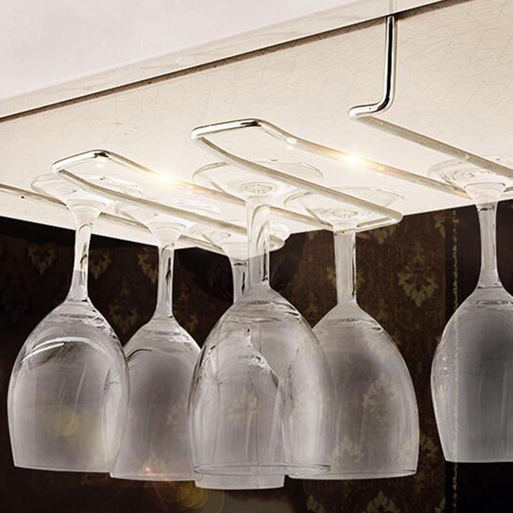 Premium Stainless Steel Stemware Rack Under Cabinet Wine Glass Holder for Kitchen Bar Dining Room Easy Install Odorless other