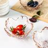 Cherry Blossom Sauce Dishes Small Glass Dish Sauce Bowl Gold Inlay Ice Cream Small Dinner Plates Kitchen Supplies