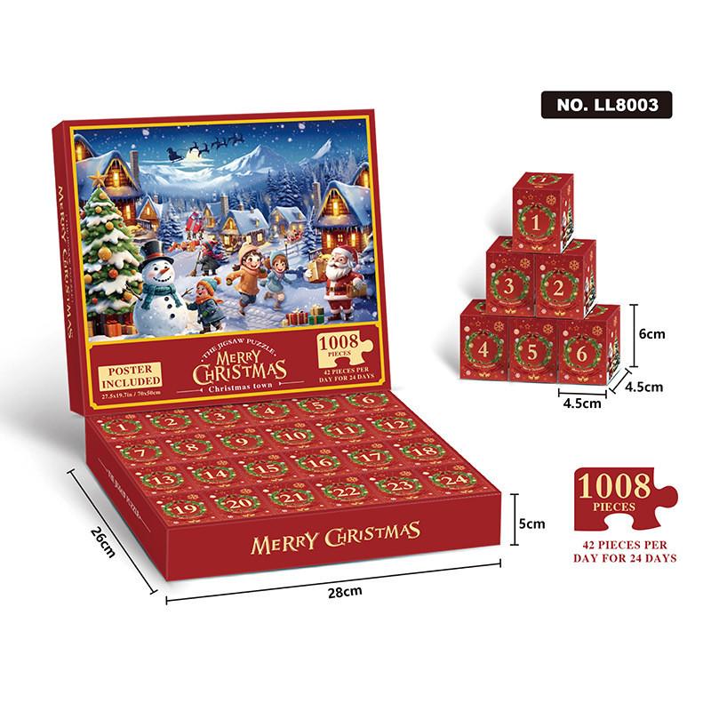 Puzzle Christmas 24 Day Countdown Advent Calendar Blind Box For Childrens Gift