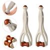 With 360° Rollers Finger Massager Solid Wood Acupressure Stick  for Hand Therapy Meridian Relief